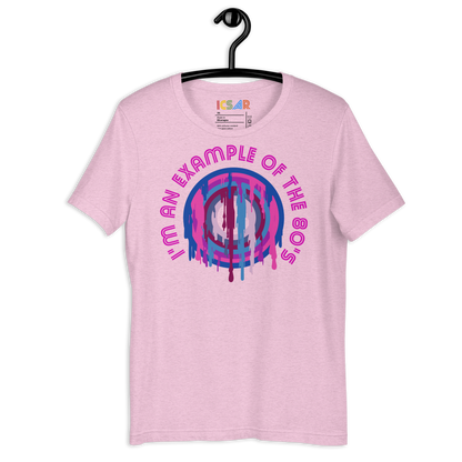 ICSAR:  Unisex T-Shirt "I am an example of the 80s" -- Decades, Fun Ones, Unisex