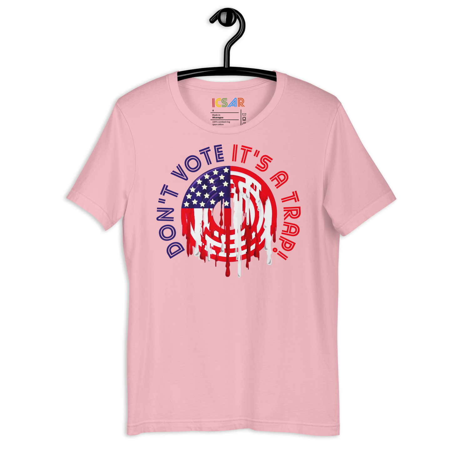 ICSAR:  Unisex T-Shirt "Don't Vote it's a trap" -- Fun Ones, Unisex