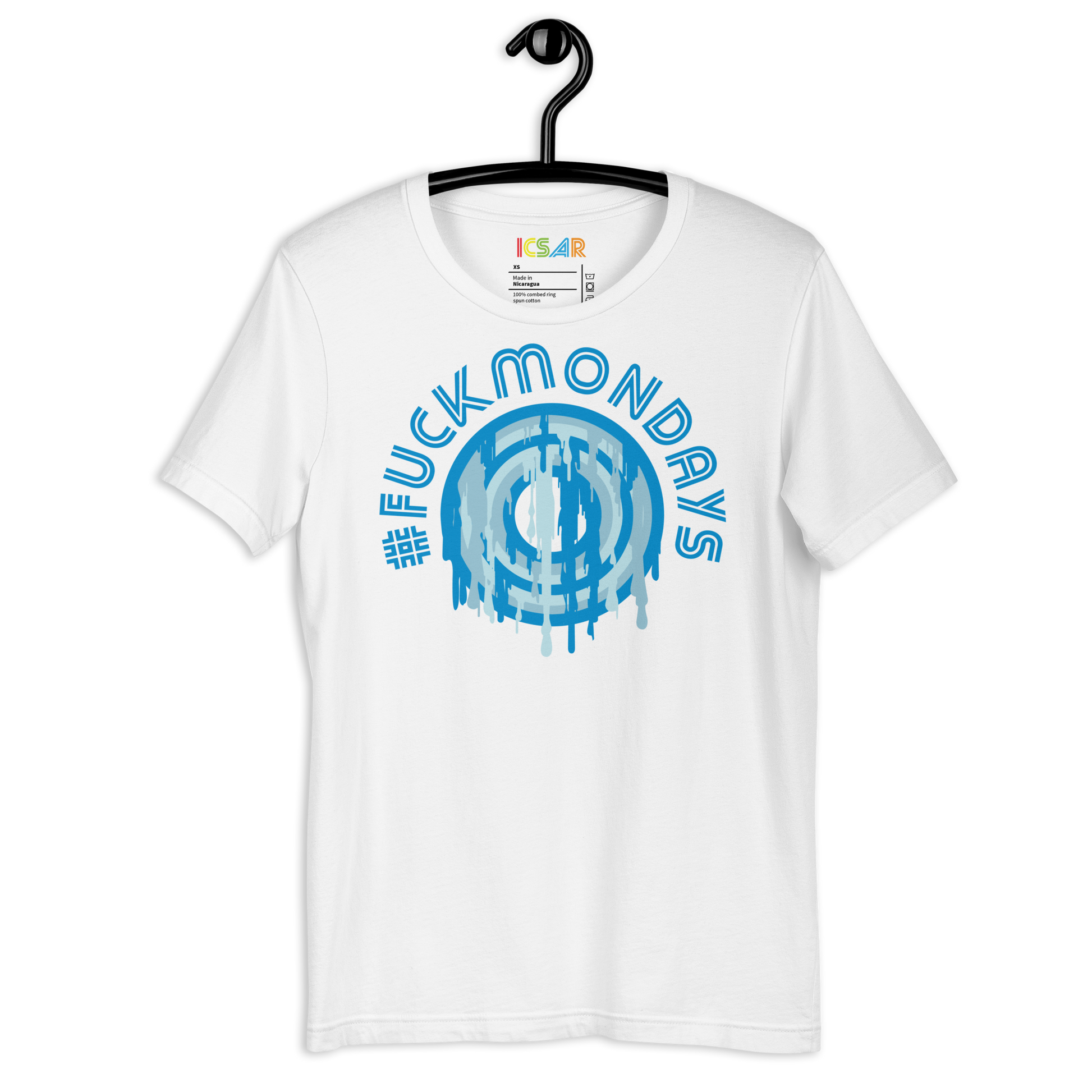 ICSAR:  Unisex T-Shirt "#FuckMondays" -- Home block 2, Unisex